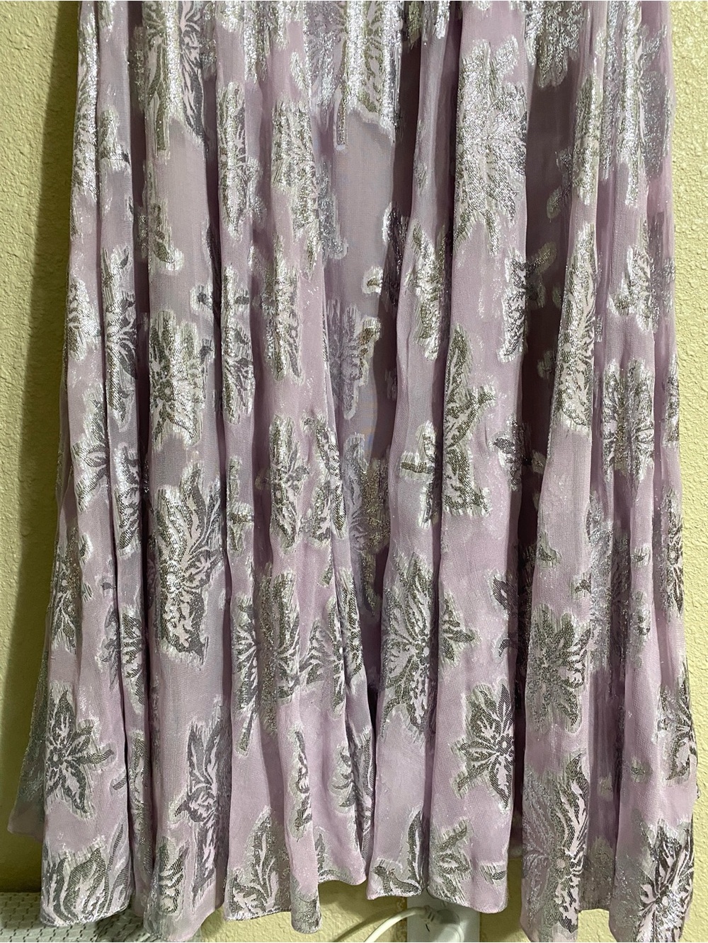 NWT Ieena for Mac Duggal Lilac Braided Strap A-line Floral Gown 9310 Size 6 - Picture 7 of 16